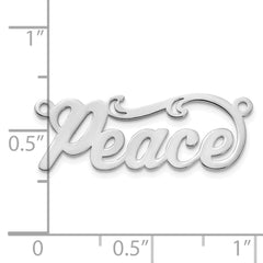 14k White Gold Polished Name Plate - 5