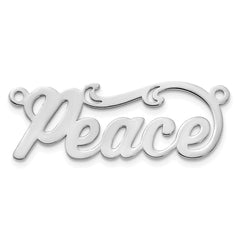 14k White Gold Polished Name Plate - 5