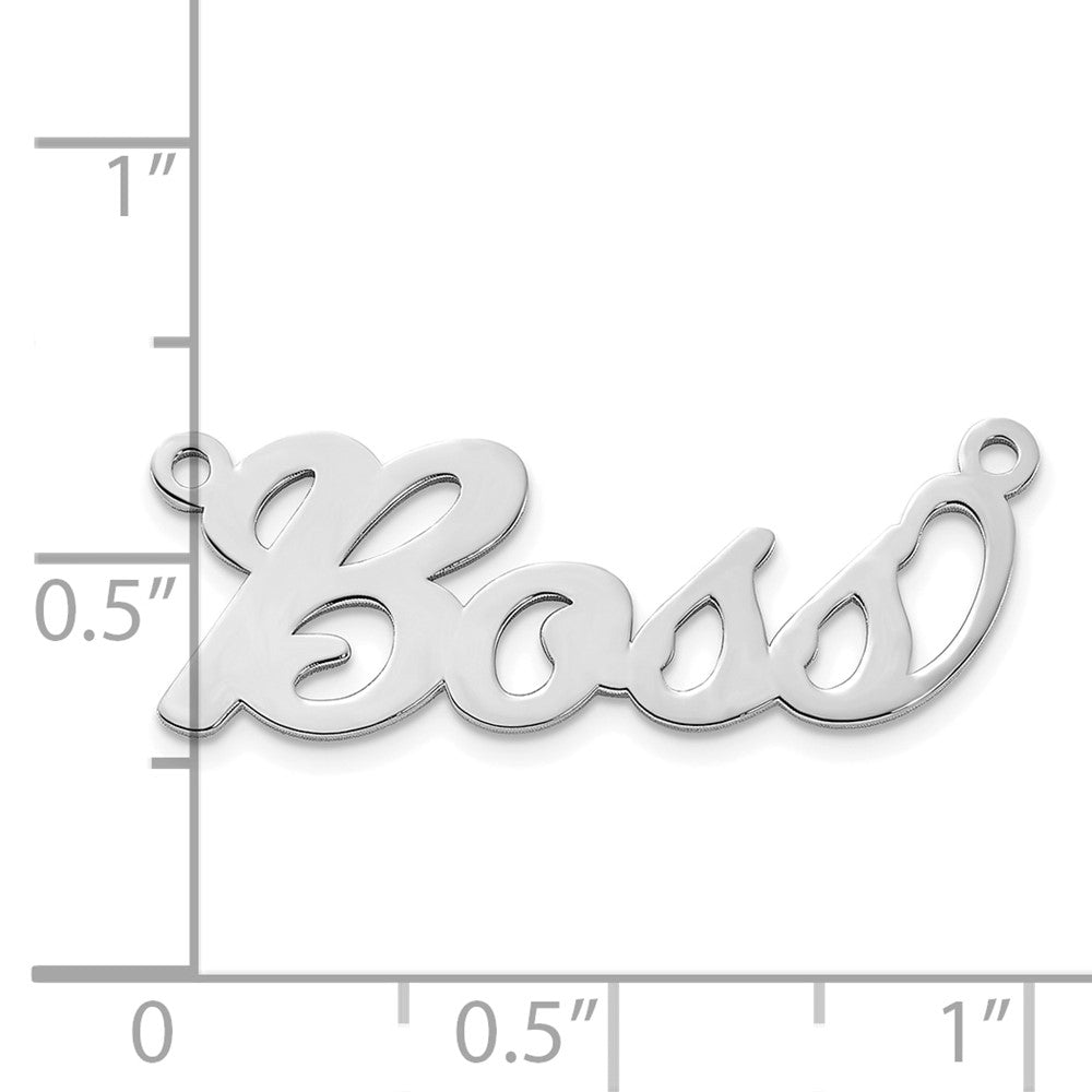 Sterling Silver/Rhodium-plated Name Plate