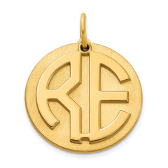 Sterling Silver/Gold-plated Reversible Monogram Disc Charm
