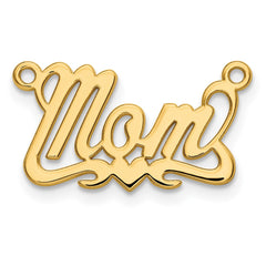 Sterling Silver/Gold-plated Polished Heart Name Plate - 4