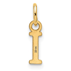 14ky Cutout Letter I Initial Pendant - 2