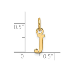 14ky Cutout Letter J Initial Pendant - 2