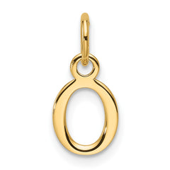 14ky Cutout Letter O Initial Pendant