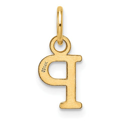 14ky Cutout Letter P Initial Pendant - 2