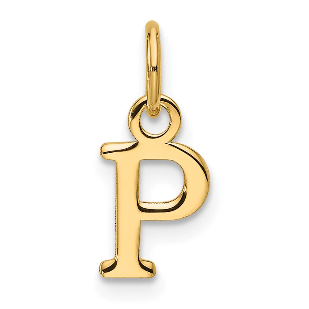 14ky Cutout Letter P Initial Pendant - 2