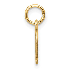 14ky Cutout Letter Q Initial Pendant