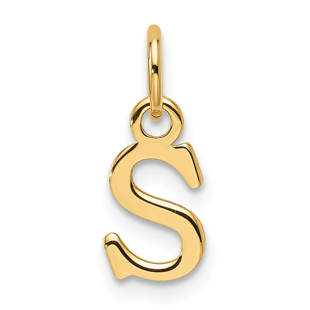 14ky Cutout Letter S Initial Pendant - 2