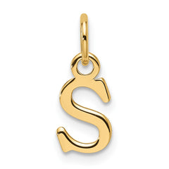 14ky Cutout Letter S Initial Pendant - 2
