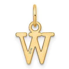 14ky Cutout Letter W Initial Pendant - 2