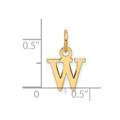14ky Cutout Letter W Initial Pendant - 2