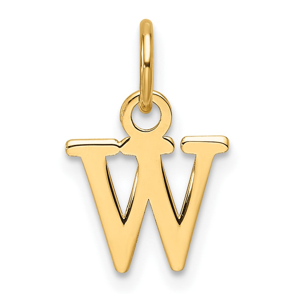 14ky Cutout Letter W Initial Pendant - 2