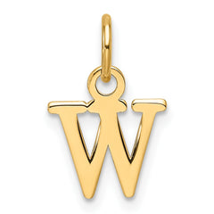 14ky Cutout Letter W Initial Pendant - 2
