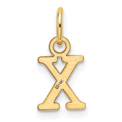 14ky Cutout Letter X Initial Pendant