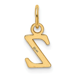 14ky Cutout Letter Z Initial Pendant - 2