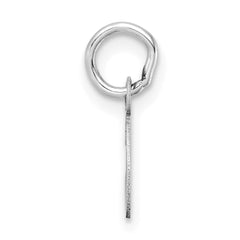 14K White Gold Uppercase Letter C Initial Charm