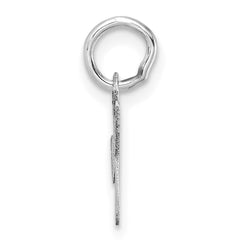 14K White Gold Uppercase Letter X Initial Charm