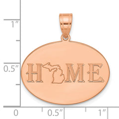 Sterling Silver/Rose-plated HOME/STATE Pendant