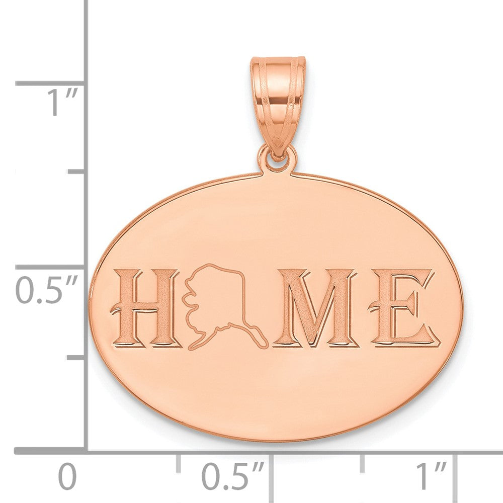 Sterling Silver/Rose-plated HOME/STATE Pendant