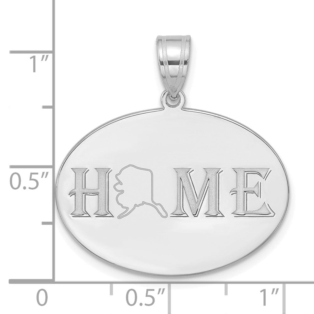 Sterling Silver/Rhodium-plated HOME/STATE Pendant
