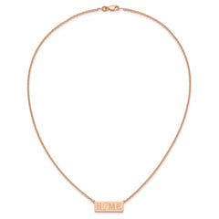 Sterling Silver/Rose Gold-Plated HOME/STATE Necklace