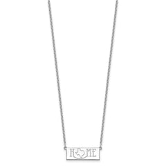 Sterling Silver/Rhodium-plated HOME/STATE Necklace