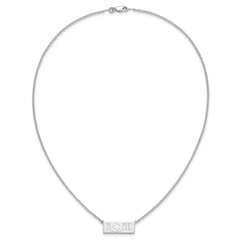 Sterling Silver/Rhodium-plated HOME/STATE Necklace