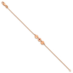 Sterling Silver/Rose Gold-Plated State Heart State Disc Bracelet