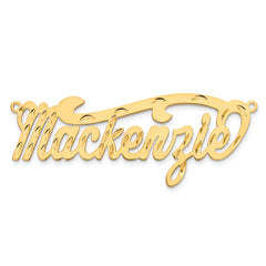 14k Yellow Gold Diamond-cut name Plate