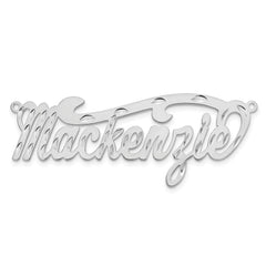 Sterling Silver/Rhodium-plated Diamond-cut name Plate