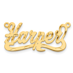 Sterling Silver/Gold-plated Diamond-cut Name Plate - 3