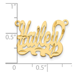 Sterling Silver/Gold-plated Diamond-cut Name Plate - 5