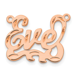 Sterling Silver/Rose-plated Diamond-cut Name Plate