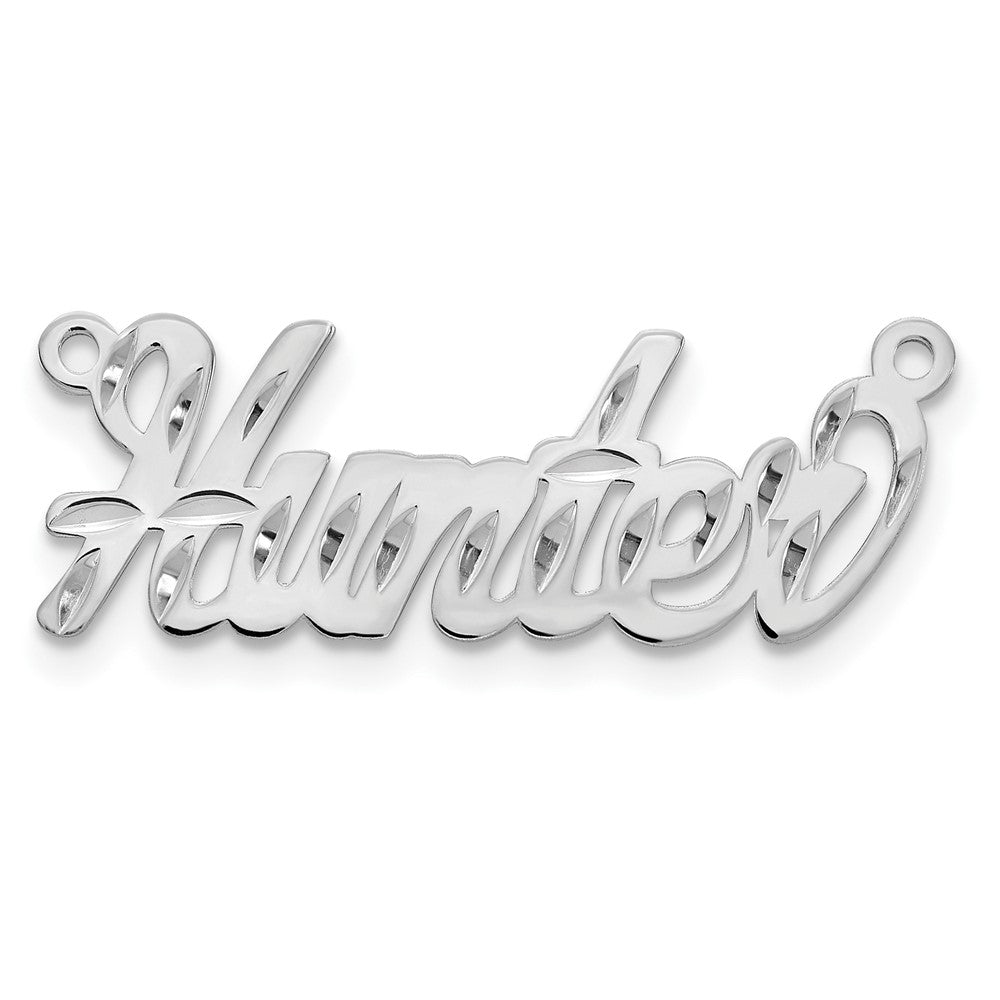Sterling Silver/Rhodium-plated Diamond-cut Name Plate - 2