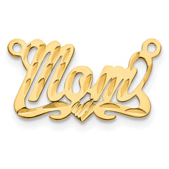 Sterling Silver/Gold-plated Diamond-cut Heart Name Plate - 5
