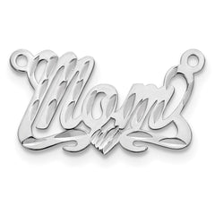 Sterling Silver/Rhodium-plated Diamond-cut Heart Name Plate - 2