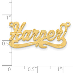 Sterling Silver/Gold-plated Satin Diamond-cut Name Plate - 4