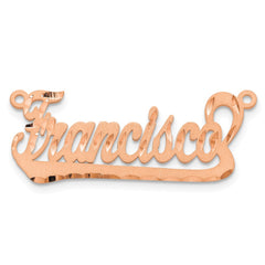 SS/Rose-plated Satin Diamond-cut Underlined Name Plate