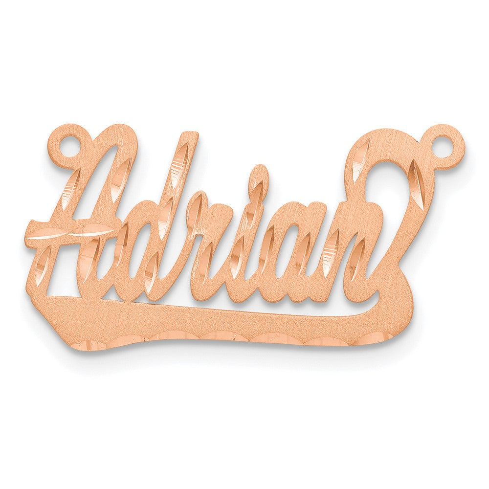 SS/Rose-plated Satin Diamond-cut Underlined Name Plate