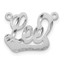 SS/Rhodium-plated Satin Diamond-cut Underlined Name Plate