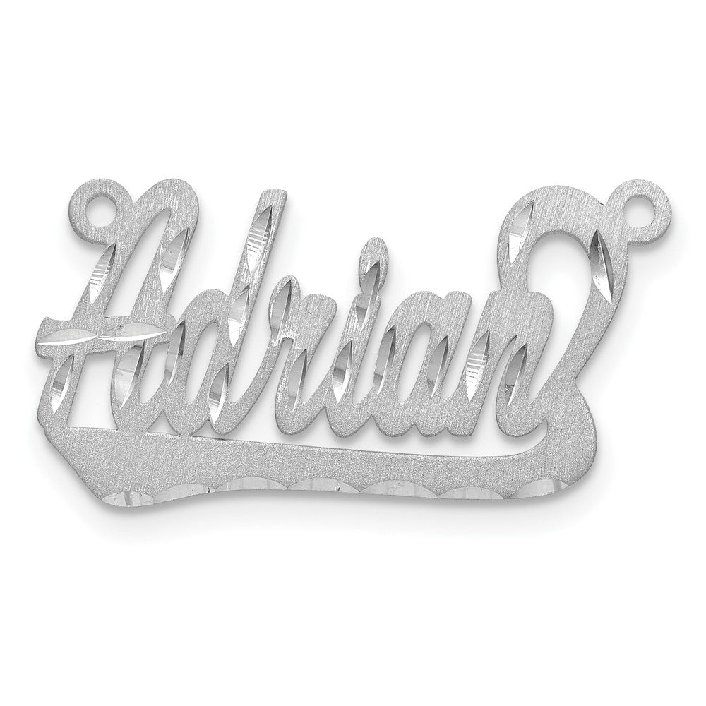 SS/Gold-plated Satin Diamond-cut Underlined Name Plate
