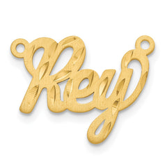 Sterling Silver/Gold-plated Satin Diamond-cut Name Plate - 5