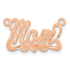 Sterling Silver/Rose-plated Satin Diamond-cut Heart Name Plate - 5