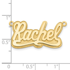 14k Yellow Gold 3D Polished Name Plate