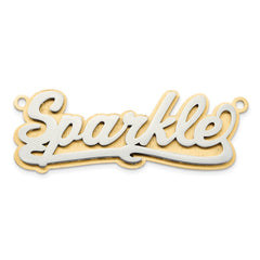 14k 3D Two-tone Polished Name Plate - 2
