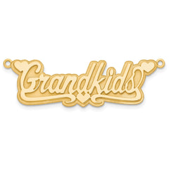 Sterling Silver/Gold-plated 3D Polished Hearts Name Plate