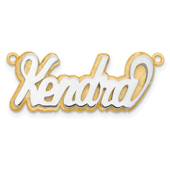 14k 3D Two-tone Polished Name Plate - 4