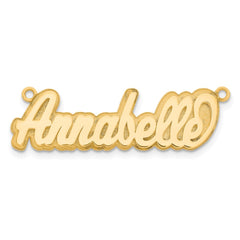 14k Yellow Gold Polished 3D Name Plate