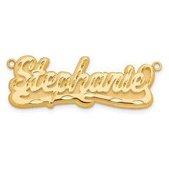 Sterling Silver/Gold-plated 3D Diamond-cut Name Plate - 3