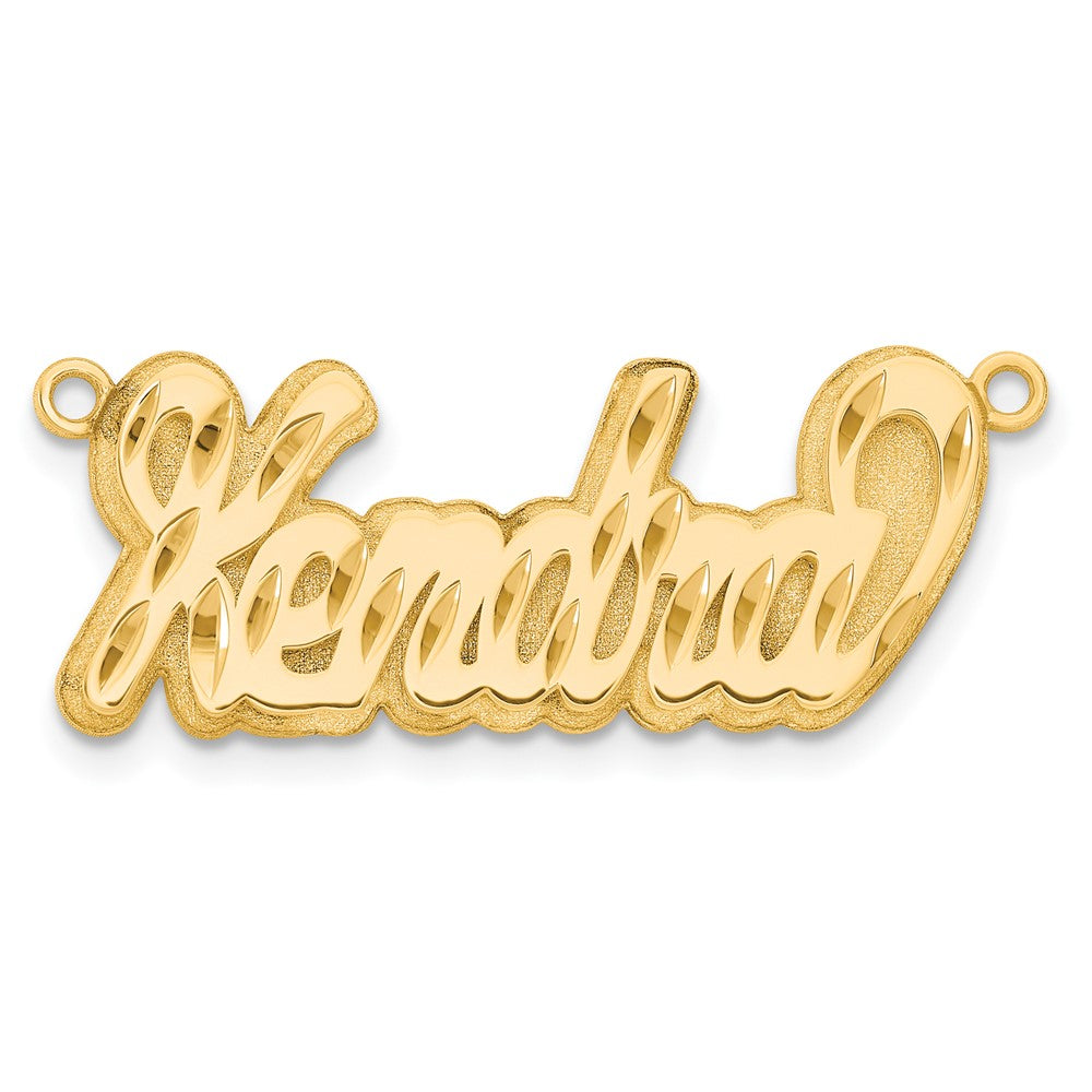Sterling Silver/Gold-plated 3D Diamond-cut Name Plate